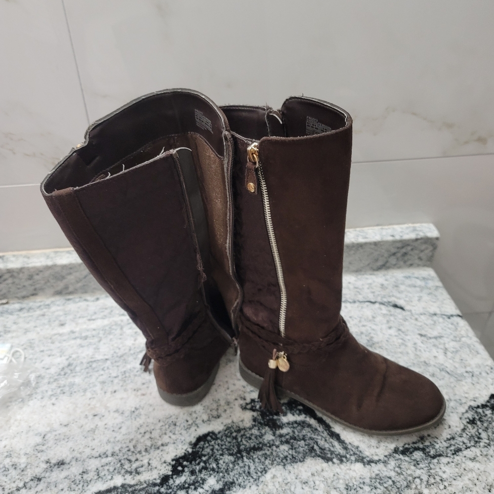 Micheal Kors Finley 3 Chocolate Brown Boots - Picture 3 of 14